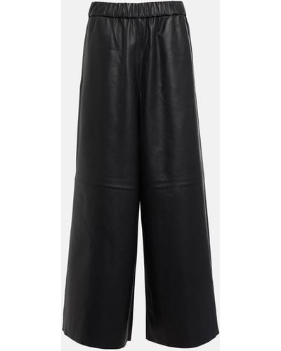 Frankie Shop Sydney Wide-leg Leather Pants - Black
