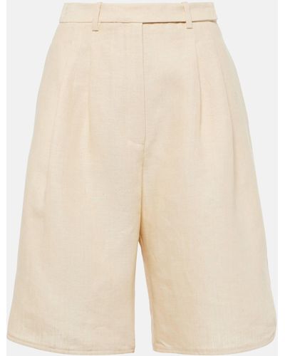 Loro Piana Linen Bermuda Shorts - Natural