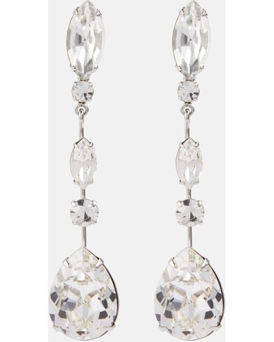 Jennifer Behr Crystal-embellished Drop Earrings - White