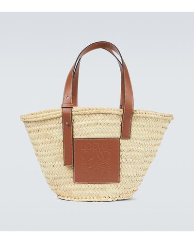Loewe Leather-trimmed Basket Bag - Multicolour