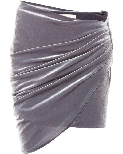 Alexandre Vauthier Velvet Miniskirt - Grey