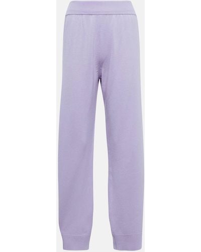 Barrie Tapered Cashmere Pants - Purple