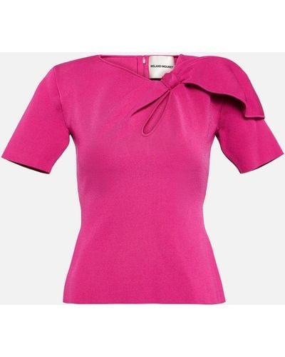 Roland Mouret Asymmetric Cutout Top - Pink