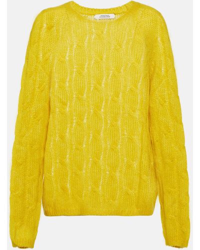 Dorothee Schumacher Sheer Softness Cable-knit Sweater - Yellow