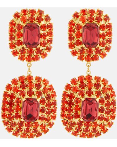 Magda Butrym Embellished Drop Earrings - Orange