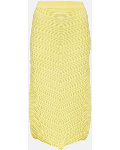 Bottega Veneta Cotton-blend Maxi Skirt - Yellow