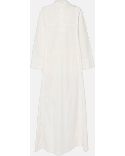 Dries Van Noten Cotton Poplin Maxi Dress - White