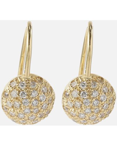 Ileana Makri Sphere 18kt Gold Earring With Diamonds - Metallic