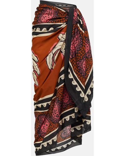 Johanna Ortiz Printed Cotton Beach Cover-up - Red