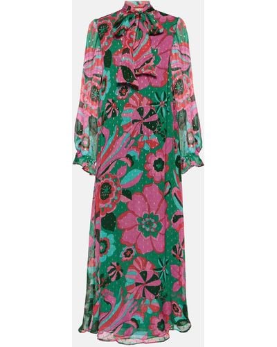 RIXO London Ferne Floral Georgette Maxi Dress - Multicolour