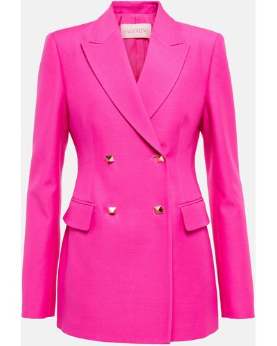 Valentino Crepe Couture Jacket - Pink