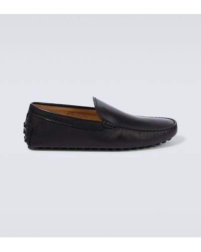 Tod's Gommino Leather Driving Shoes - Black