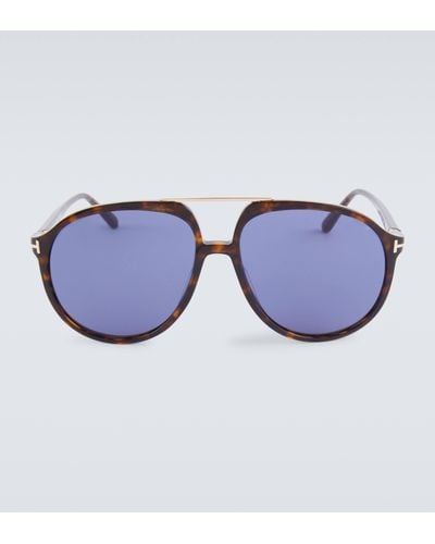 Tom Ford Archie Aviator Sunglasses - Blue