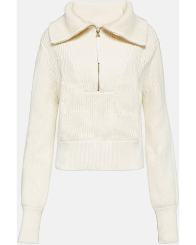 Varley Mentone Cotton Half-zip Sweater - Natural