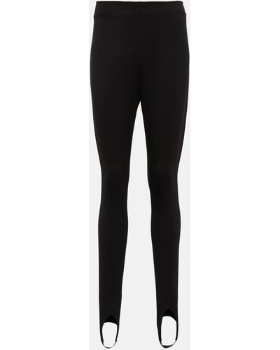 Balmain Stirrup Cotton-blend leggings - Black