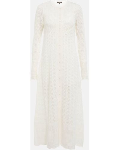Loro Piana Monviso Cashmere And Silk Dress - White
