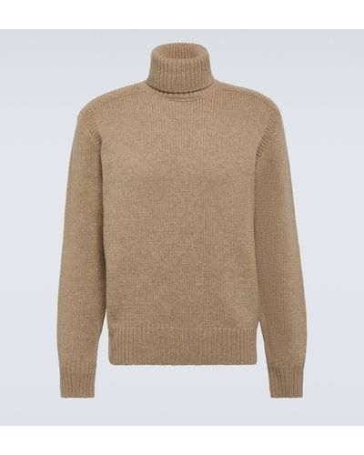 Polo Ralph Lauren Wool And Cashmere Turtleneck Sweater - Natural