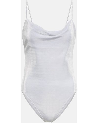 Balmain Metallic Bodysuit - White