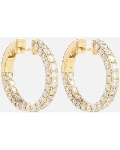 SHAY 18kt Gold Hoop Earrings With Diamonds - White