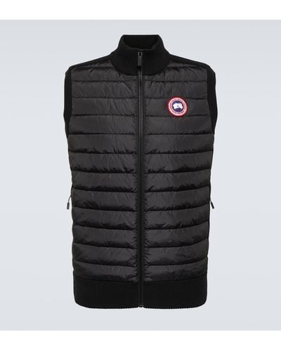 Canada Goose Hybridge Down-paneled Wool Vest - Black