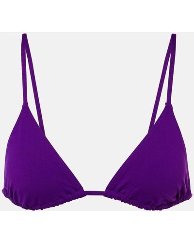 Eres Mouna Triangle Bikini Top - Purple