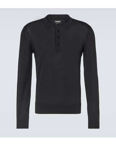 Tom Ford Wool Polo Sweater - Black