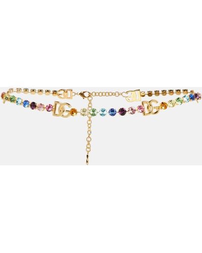 Dolce & Gabbana Embellished Chain Belt - Metallic