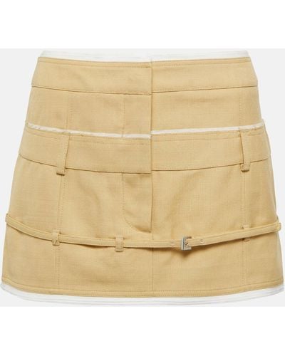 Jacquemus La Mini Jupe Caraco Miniskirt - Natural