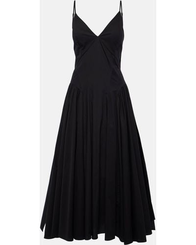 TOVE Solene Cotton Poplin Midi Dress - Black