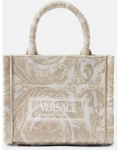 Versace Barocco Athena Mini Tote Bag - Natural