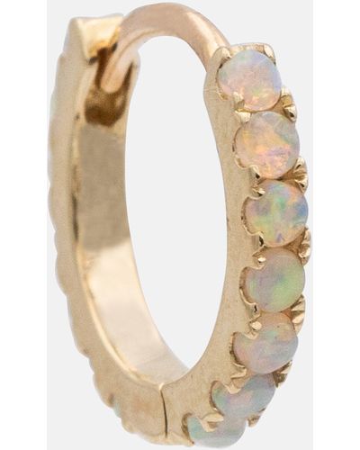 Maria Tash 18kt Gold Single Hoop Earring With Opals - Metallic