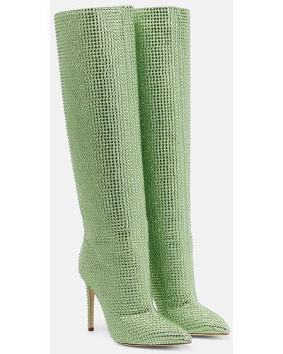 Green Knee High Boots