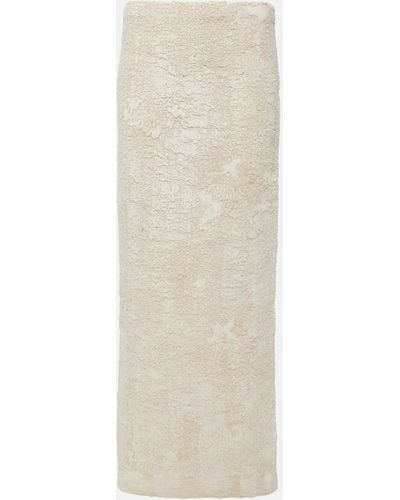Acne Studios Embroidered Maxi Skirt - Natural