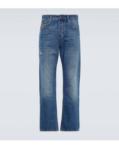 Valentino Mid-rise Straight Jeans - Blue