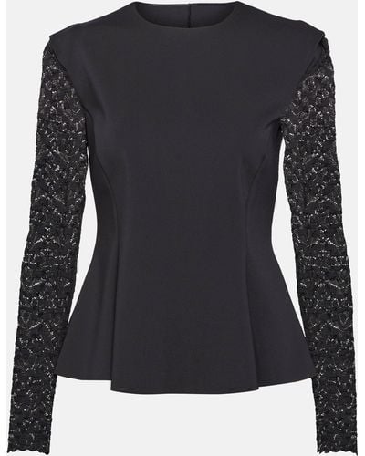 Wolford X Simkhai Intricate Sheer Jersey Top - Black