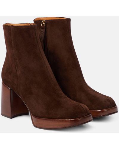 Tod's Suede 85 Ankle Boots - Brown