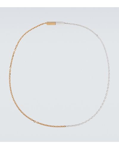 Bottega Veneta Chains Gold-plated Necklace - White
