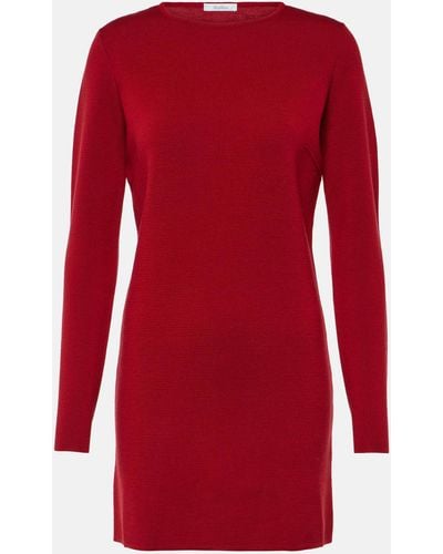 Max Mara Eridani Wool Minidress - Red