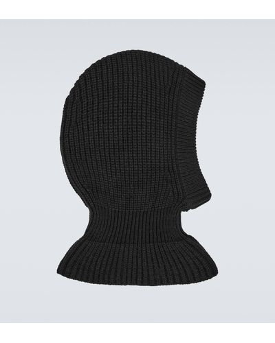 Lemaire Ribbed-knit Hood - Black