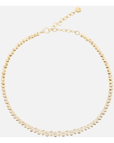 SHAY Tennis 18kt Gold Necklace With Diamonds - Natural