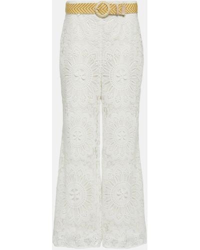 Zimmermann High-rise Guipure Lace Pants - White