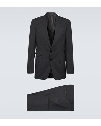 Tom Ford Shelton Super 120's Wool Suit - Black