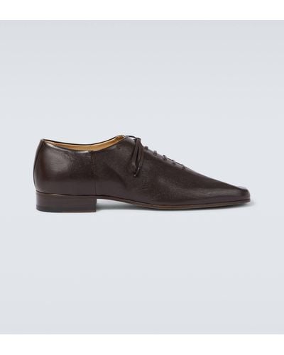 Lemaire Souris Leather Derby Shoes - Brown