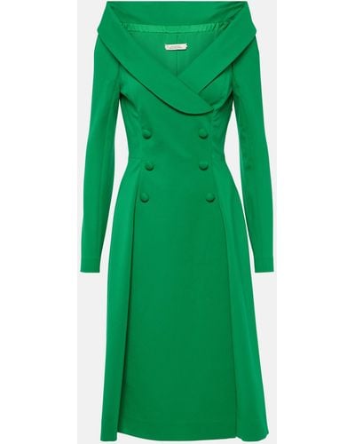 Dorothee Schumacher Off-shoulder Midi Dress - Green