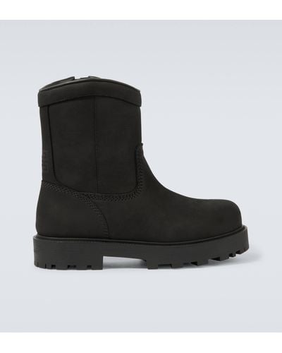 Givenchy Storm Nubuck Leather Ankle Boots - Black