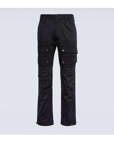 Burberry Cargo Pants With Embroidered Logo - Black