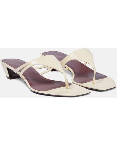 The Row Leather Thong Sandals - Natural