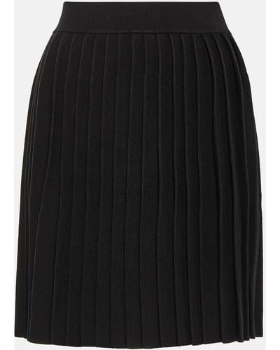 Co. Pleated Knitted Miniskirt - Black