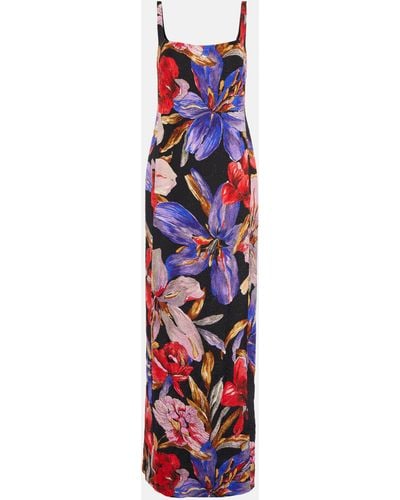 Dries Van Noten Floral-print Crepe Maxi Dress - Multicolour