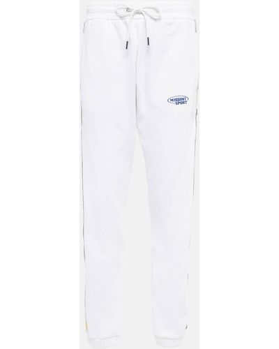 Missoni Striped Cotton Sweatpants - White